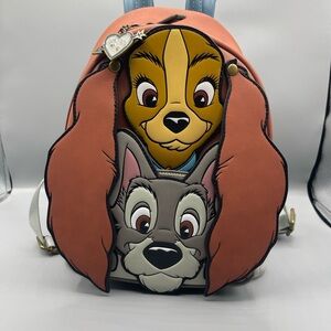Loungefly Lady and the Tramp Pet Carrier - Brown and Gray